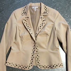 Fun and Flirty Khaki Jacket! Career or Casual. Sz 2